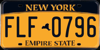 NY license plate FLF0796
