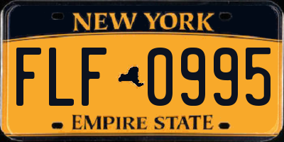 NY license plate FLF0995