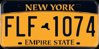 NY license plate FLF1074