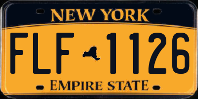 NY license plate FLF1126