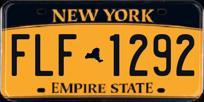 NY license plate FLF1292