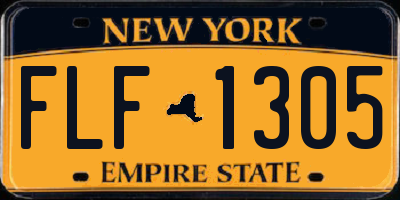 NY license plate FLF1305