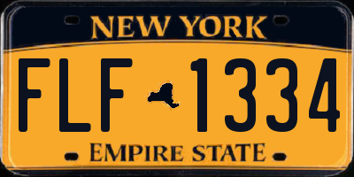 NY license plate FLF1334
