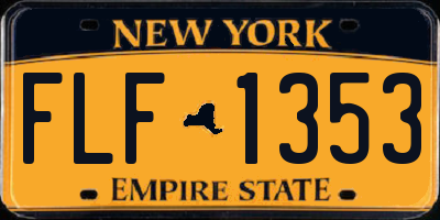 NY license plate FLF1353