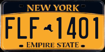NY license plate FLF1401