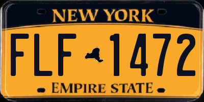 NY license plate FLF1472