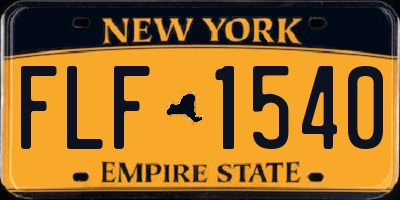 NY license plate FLF1540