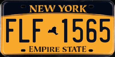 NY license plate FLF1565