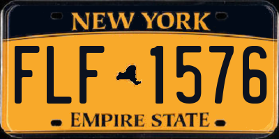 NY license plate FLF1576