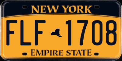 NY license plate FLF1708