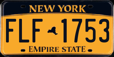 NY license plate FLF1753