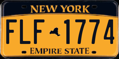 NY license plate FLF1774