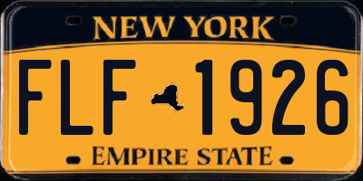 NY license plate FLF1926