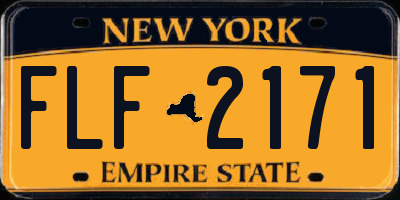 NY license plate FLF2171