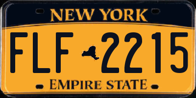 NY license plate FLF2215