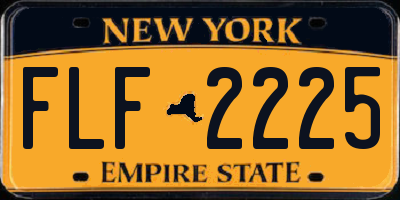 NY license plate FLF2225