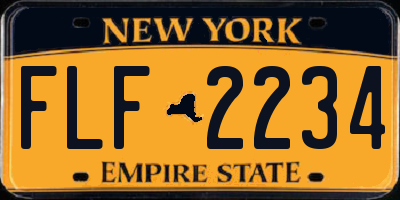 NY license plate FLF2234