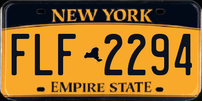 NY license plate FLF2294