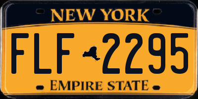 NY license plate FLF2295