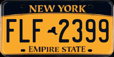 NY license plate FLF2399