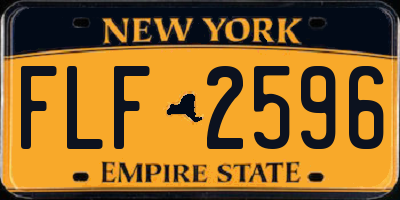 NY license plate FLF2596