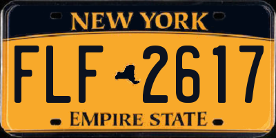 NY license plate FLF2617