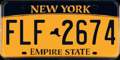 NY license plate FLF2674