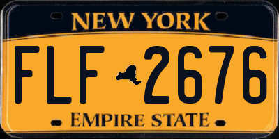 NY license plate FLF2676
