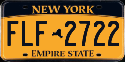 NY license plate FLF2722