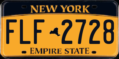 NY license plate FLF2728