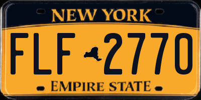 NY license plate FLF2770