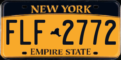 NY license plate FLF2772