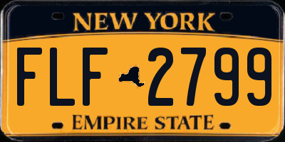 NY license plate FLF2799