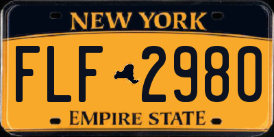 NY license plate FLF2980