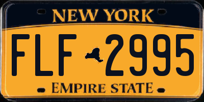 NY license plate FLF2995