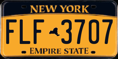 NY license plate FLF3707