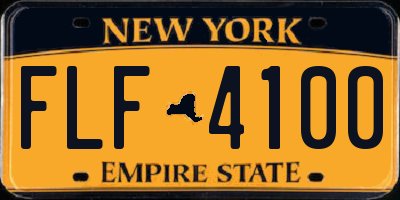 NY license plate FLF4100