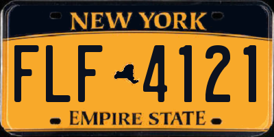NY license plate FLF4121