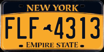 NY license plate FLF4313