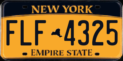 NY license plate FLF4325