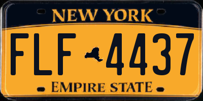 NY license plate FLF4437