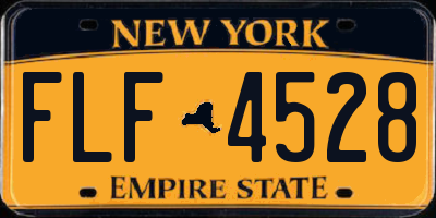 NY license plate FLF4528