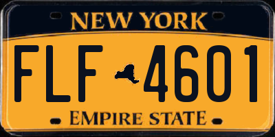 NY license plate FLF4601