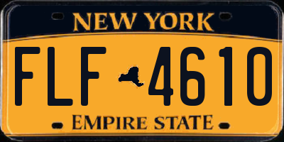 NY license plate FLF4610