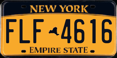 NY license plate FLF4616