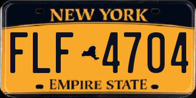NY license plate FLF4704