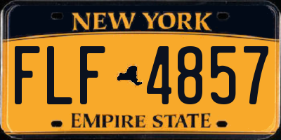 NY license plate FLF4857