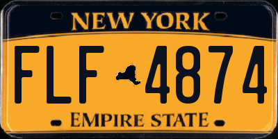 NY license plate FLF4874