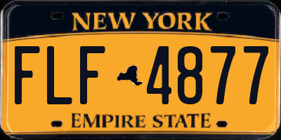 NY license plate FLF4877