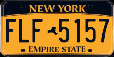 NY license plate FLF5157